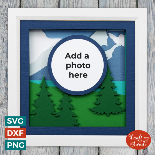 Mountain Range Add-a-Photo Shadow Box