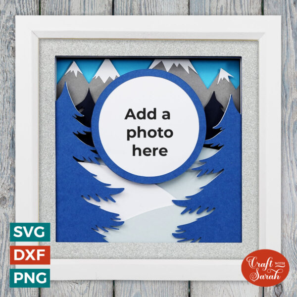 Snow Scene Add-a-Photo Shadow Box