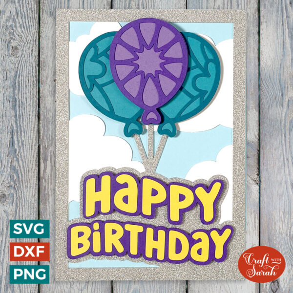 Mandala Balloons Birthday Card