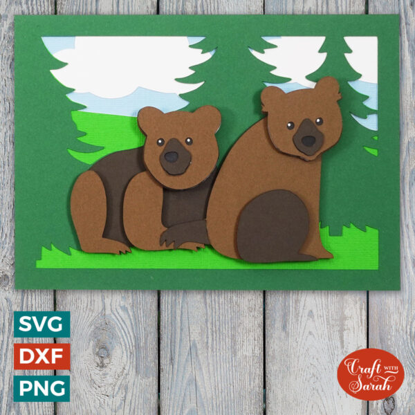 Bear Cubs in Woodland Card