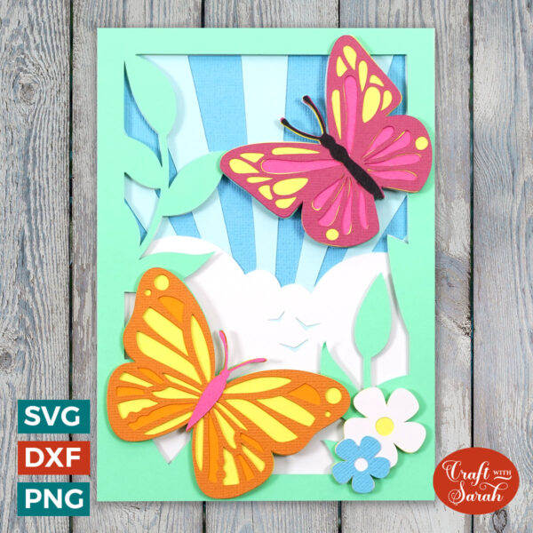 Butterflies & Leaves Card