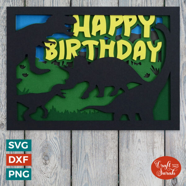 Happy Birthday Dinosaurs Card