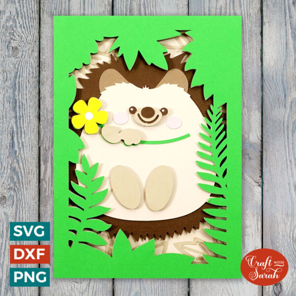 Hedgehog with Flower Card