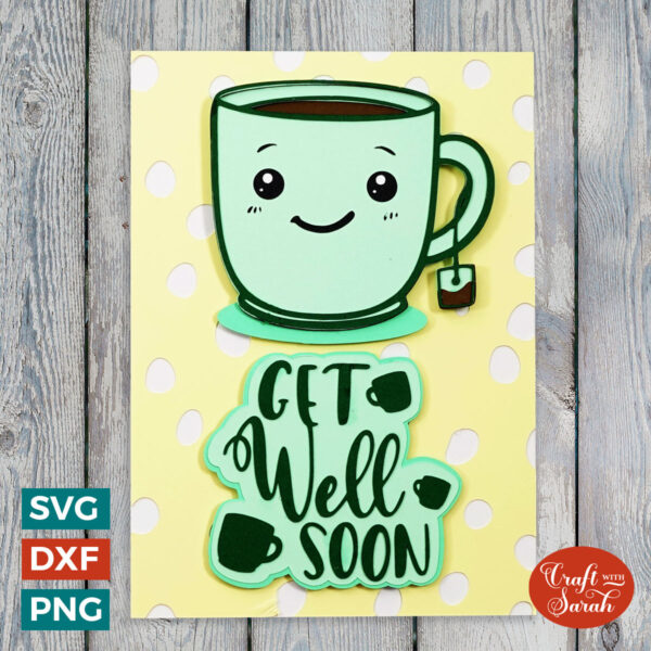 Kawaii Tea Card (Get Well Soon)