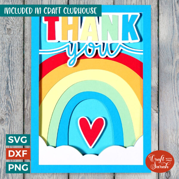 Thank You Card with Rainbow