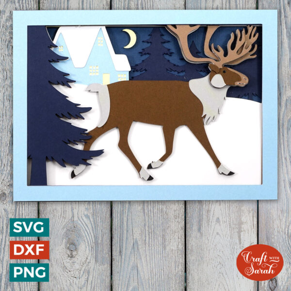 Reindeer in the Snow Card