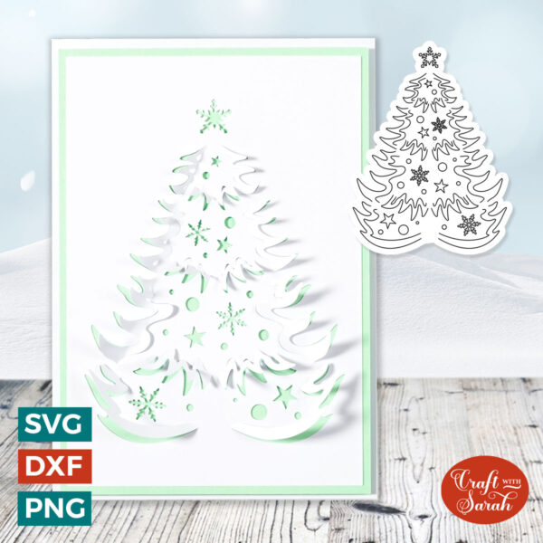 Christmas Tree Bend Out Card