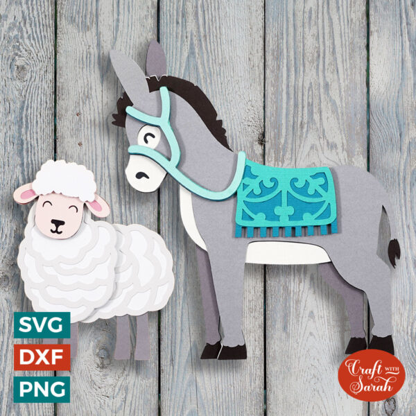 Donkey & Sheep SVG