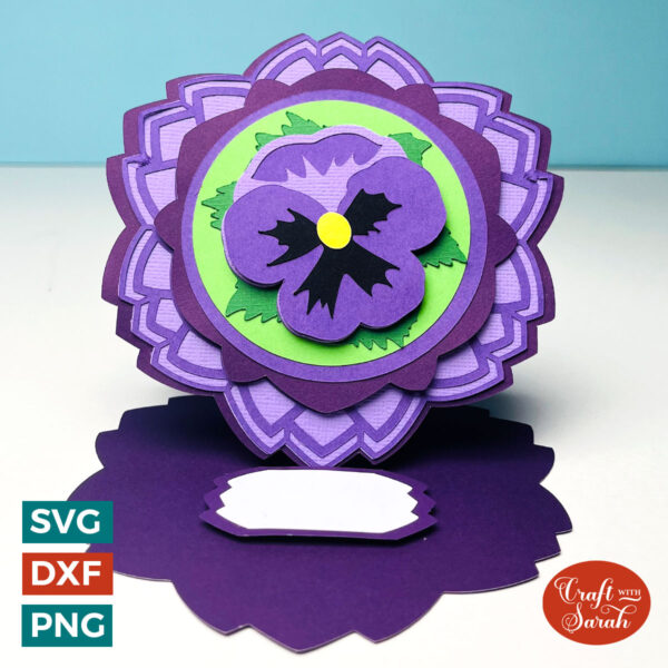 Pansy Easel Card