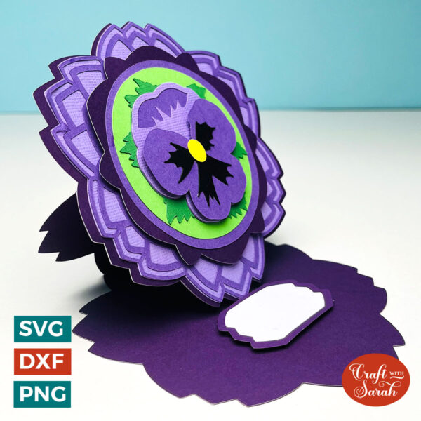 Pansy Easel Card - Image 2