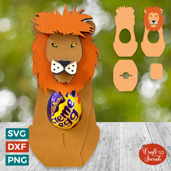 Lion Chocolate Egg Holder SVG