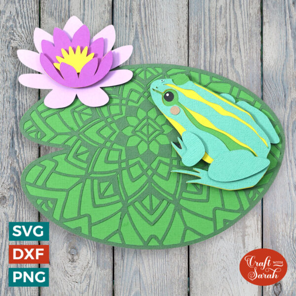 Frog on Lilypad SVG