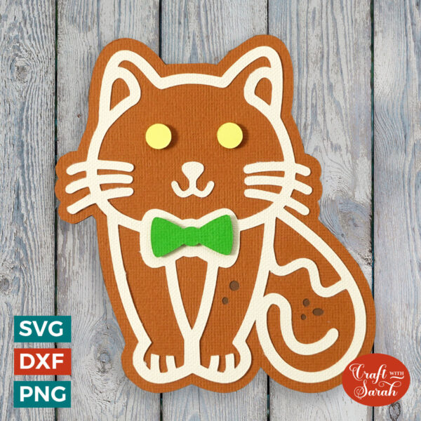 Gingerbread Cat SVG