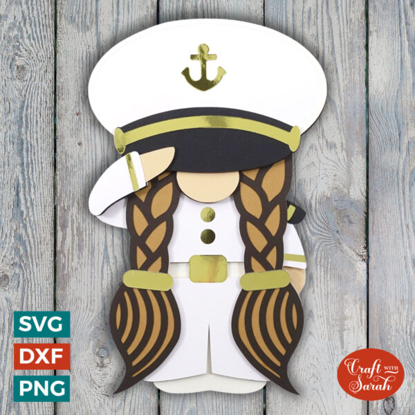 Navy Formal Gnome SVG - Female