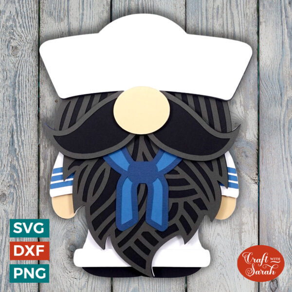 Navy Sailor Gnome SVG - Male