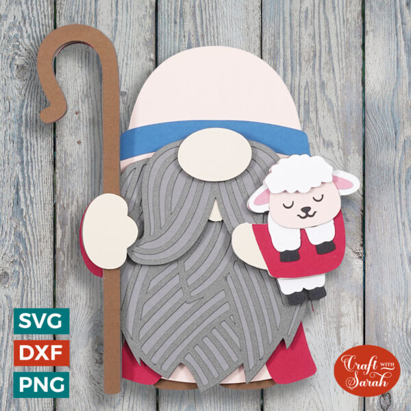 Shepherd Nativity Gnome SVG