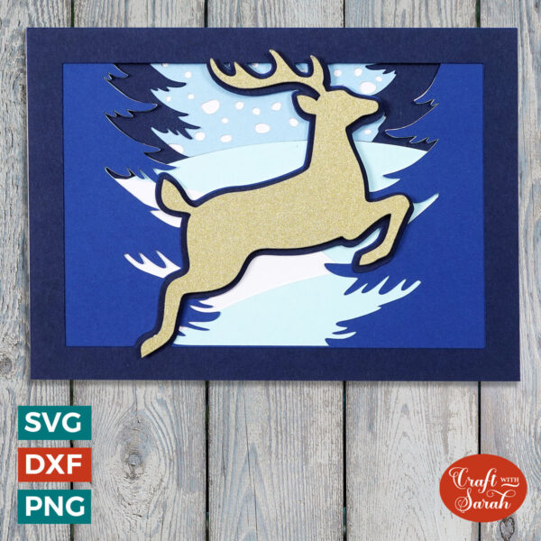 Prancing Reindeer Card