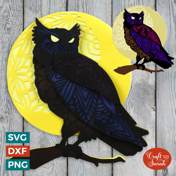 Gothic Owl SVG