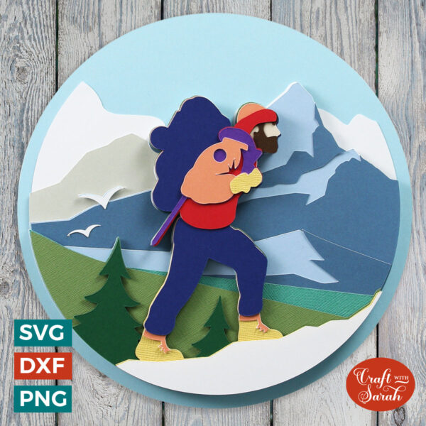 Hiker SVG - Male (Hiking)