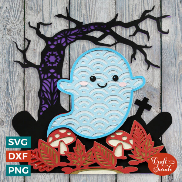 Ghost and Trees SVG