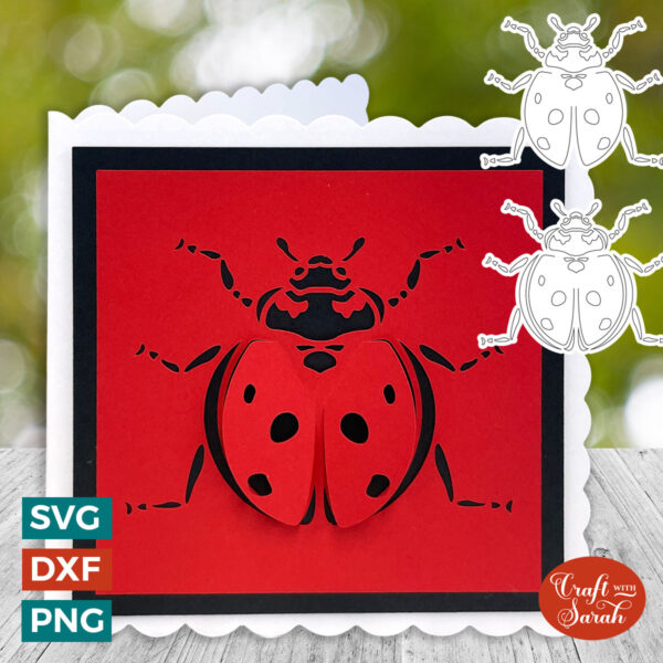 Ladybug Bend Out Card