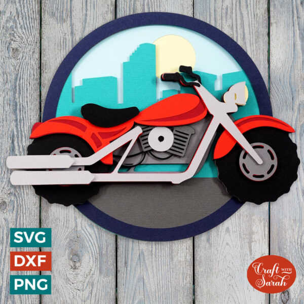 Motorbike in the City SVG