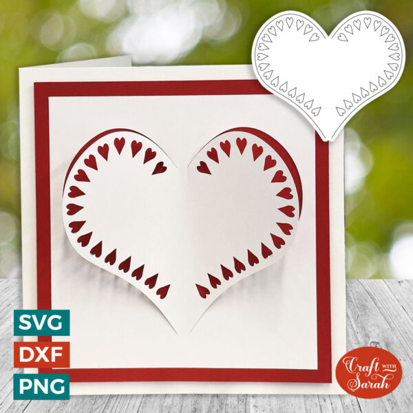 Heart Border Bend Out Card