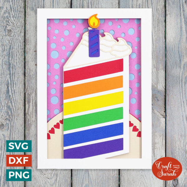 Rainbow Cake Birthday Card