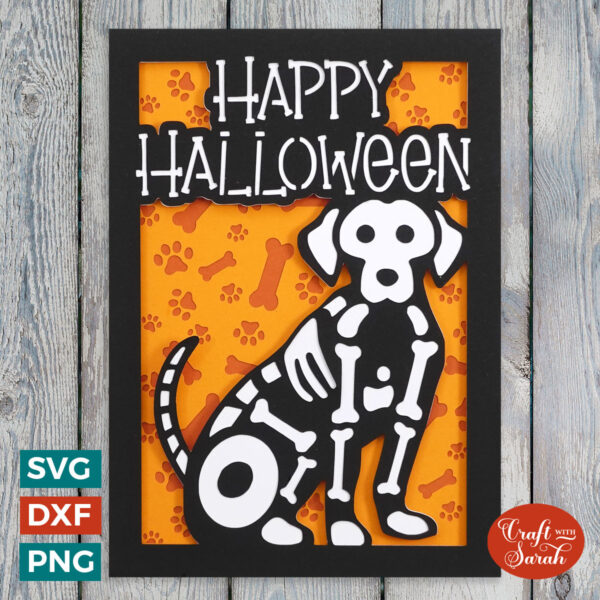 Skeleton Dog Card