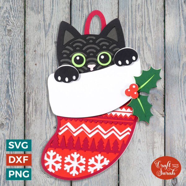 Stocking Cat SVG - Head In