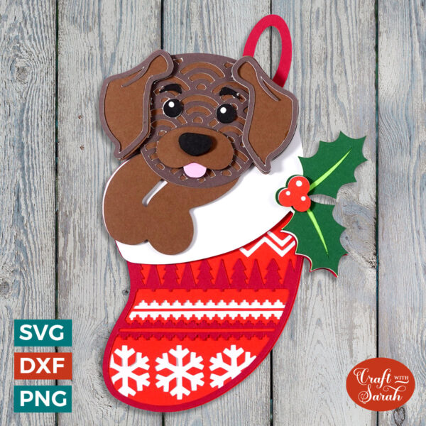 Stocking Dog SVG - Head Out