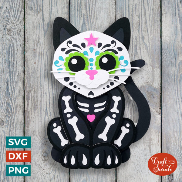 Sugar Skull Cat SVG