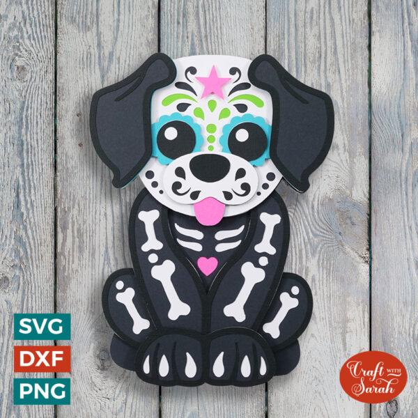 Sugar Skull Dog SVG