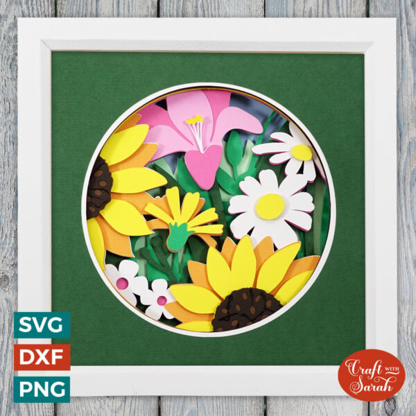 Seasonal Flowers Shadow Box - Summer