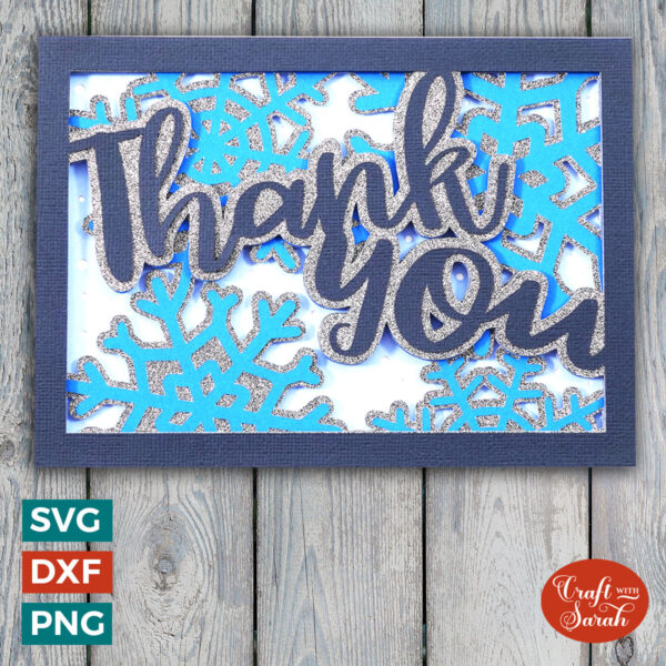 Thank You Card with Snowflakes