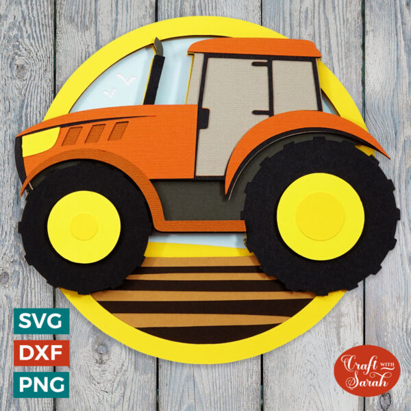 Tractor in Field SVG