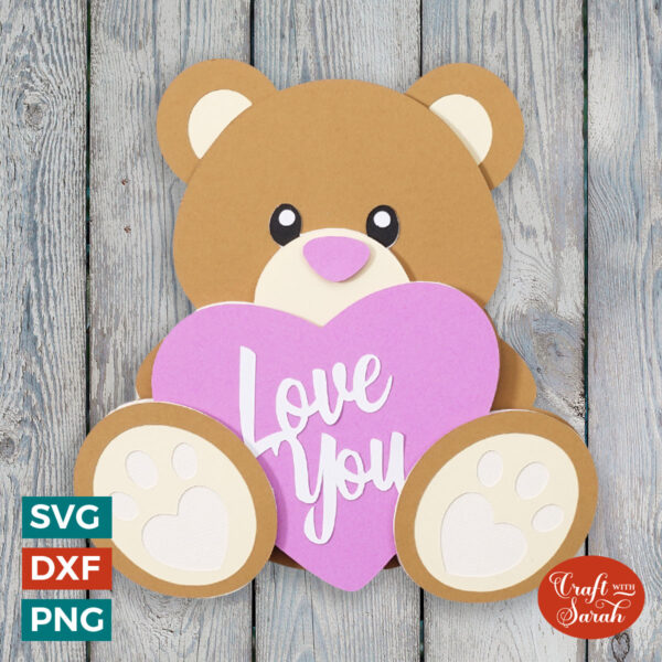 Valentine's Teddy SVG - Male