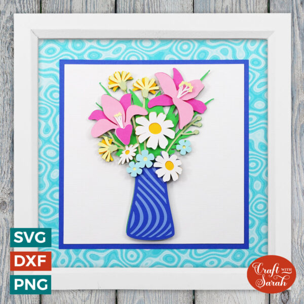 Lilies in Vase SVG