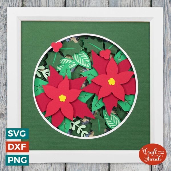 Seasonal Flowers Shadow Box - Winter