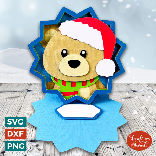 Christmas Teddy Easel Card