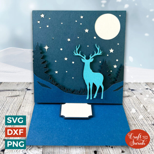 Winter Stag Easel Card