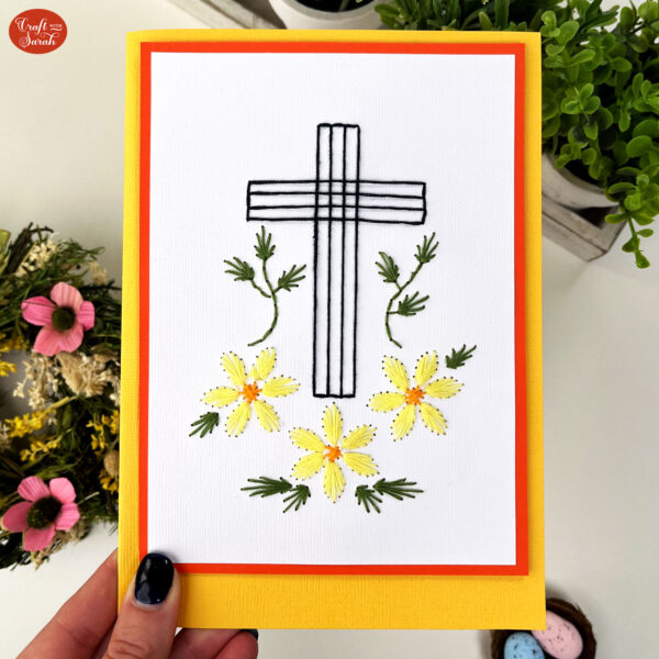 Easter Cross Card Stitching Pattern