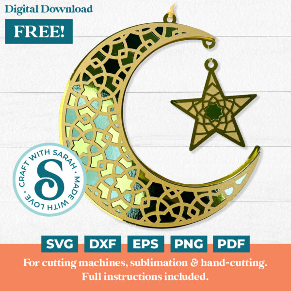 Moon & Star SVG for Eid