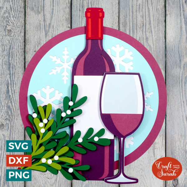 Mistletoe and Wine SVG