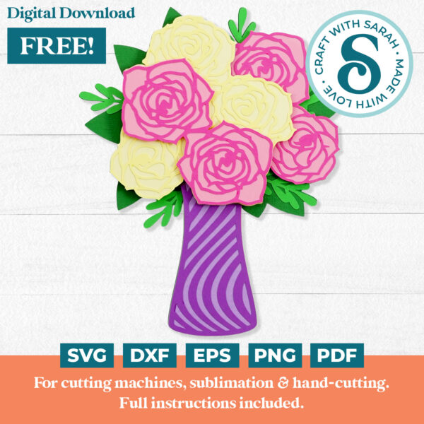 Rose Vase SVG