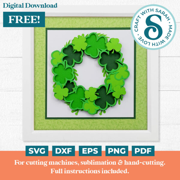 Shamrock Wreath SVG