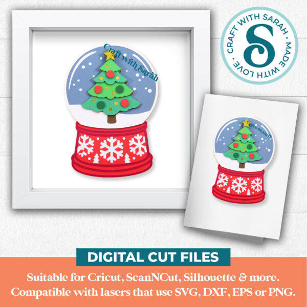 Snowglobe Christmas Tree SVG - Image 2