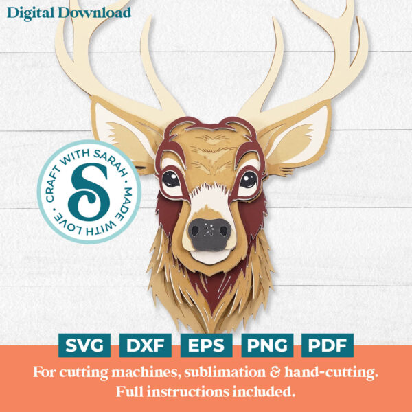 Stag Head SVG