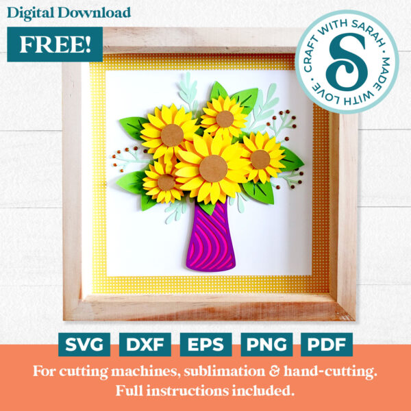 Sunflower Vase SVG