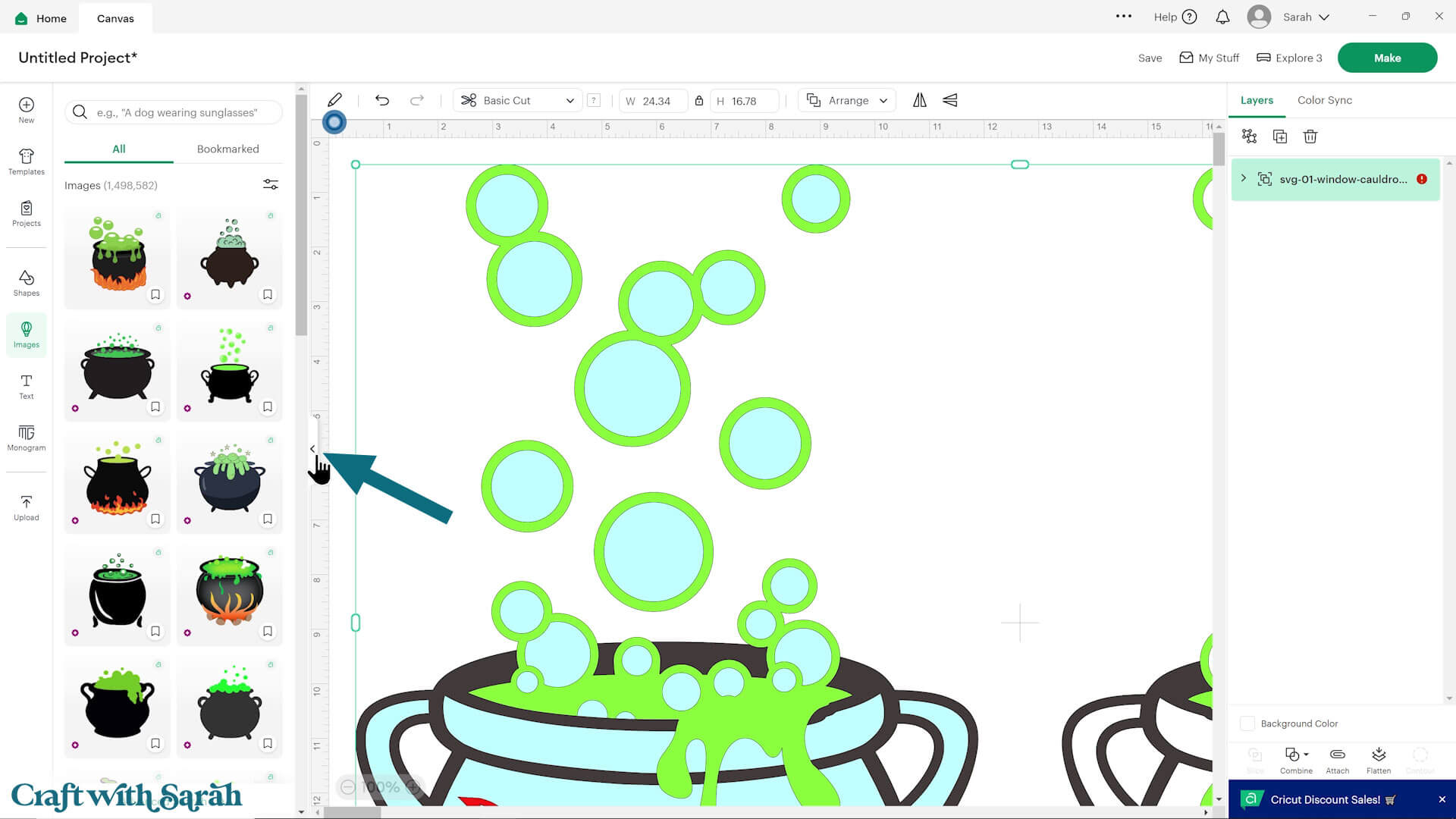 Window cling cauldron 5